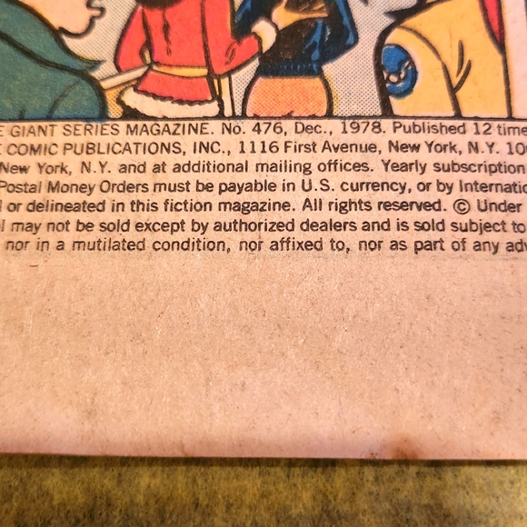 VINTAGE Archie Giant Series Magazine No. 476 Archie's Christmas Stocking - Picture 8 of 12